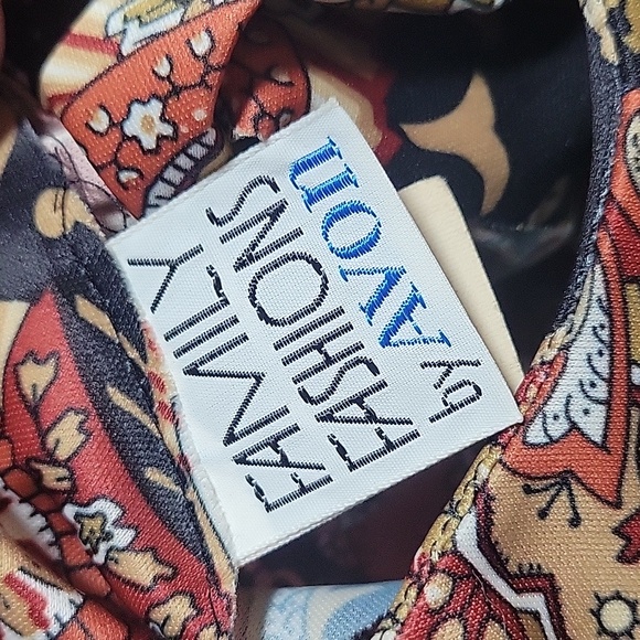 Vintage 1970's paisley dress w/ neck scarf - Picture 6 of 12